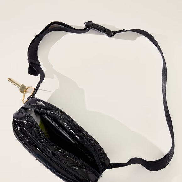 Athleta All About Shine Puff Large Belt Bag, Black - Picture 3 of 5